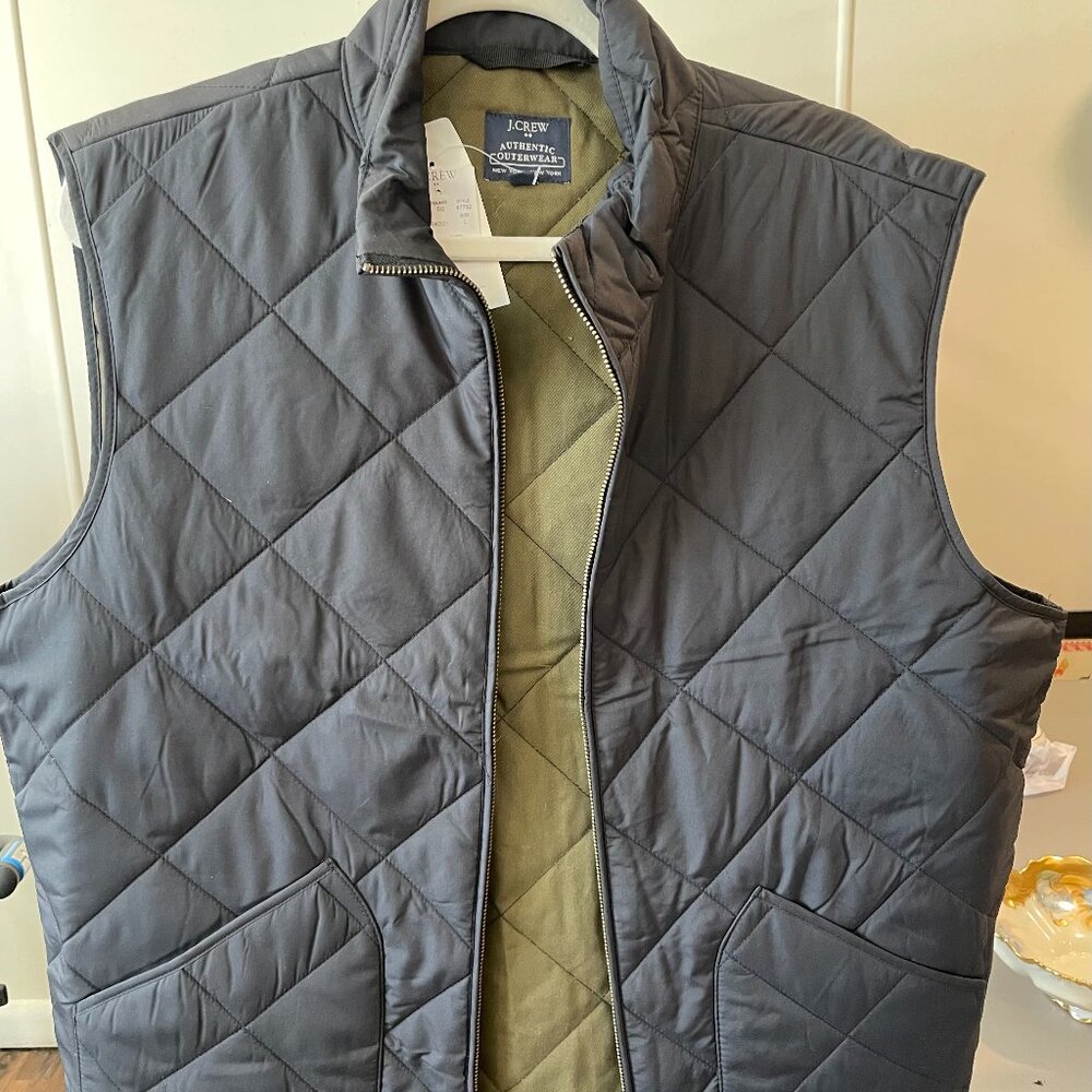 J Crew Authentic Outerwear Size Large Charcoal Color